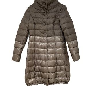 Women's Herno Mid-Length Cashmere And Silk Puffer Jacket Size 42 Made In Italy